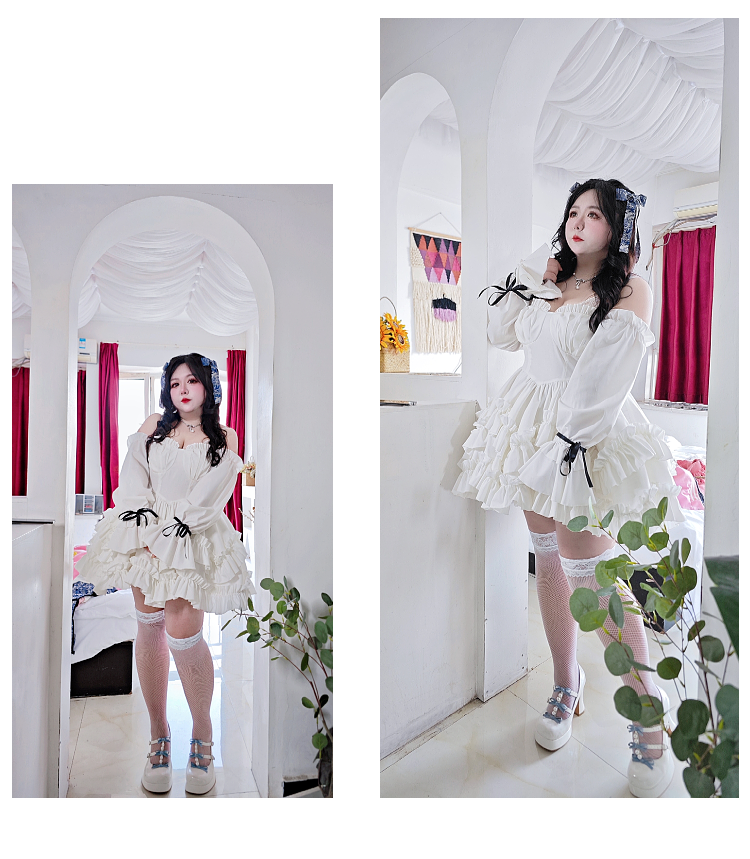 Rouroudream - Plus Size Lolita JSK Dress Set Corset Palace Lolita Princess Dress