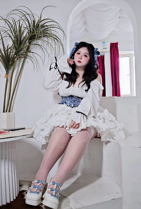 Rouroudream - Plus Size Lolita JSK Dress Set Corset Palace Lolita Princess Dress